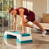 imageReebok Fitness Multipurpose Adjustable Aerobic and Strength Training Workout Step Platform for HIIT Cardio and General SessionsTeal