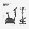 imageReebok Fitness Stationary Bike Bluetooth Compatible Indoor Cycling Bike 24 Resistance Levels 12 Workouts Upright Exercise Bike with Gel Pad SaddleBlackFR20