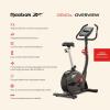 imageReebok Fitness Stationary Bike Bluetooth Compatible Indoor Cycling Bike 24 Resistance Levels 12 Workouts Upright Exercise Bike with Gel Pad SaddleBlack