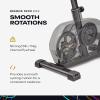 imageReebok Fitness Stationary Bike Bluetooth Compatible Indoor Cycling Bike 24 Resistance Levels 12 Workouts Upright Exercise Bike with Gel Pad SaddleBlackFR20