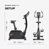 imageReebok Fitness Stationary Bike Bluetooth Compatible Indoor Cycling Bike 24 Resistance Levels 12 Workouts Upright Exercise Bike with Gel Pad SaddleBlackFR30