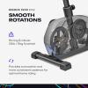 imageReebok Fitness Stationary Bike Bluetooth Compatible Indoor Cycling Bike 24 Resistance Levels 12 Workouts Upright Exercise Bike with Gel Pad SaddleBlue