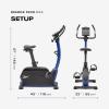 imageReebok Fitness Stationary Bike Bluetooth Compatible Indoor Cycling Bike 24 Resistance Levels 12 Workouts Upright Exercise Bike with Gel Pad SaddleBlue