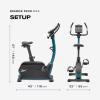imageReebok Fitness Stationary Bike Bluetooth Compatible Indoor Cycling Bike 24 Resistance Levels 12 Workouts Upright Exercise Bike with Gel Pad SaddleGreen