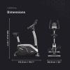 imageReebok Fitness Stationary Bike Bluetooth Compatible Indoor Cycling Bike 24 Resistance Levels 12 Workouts Upright Exercise Bike with Gel Pad SaddleSilver