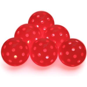 imageReebok  LED Pickleball Set HighBounce Outdoor Pickleballs with Precision 40 Hole Pattern Perfect for Night Time PlayRed