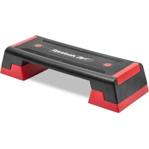 imageReebok Fitness Multipurpose Adjustable Aerobic and Strength Training Workout Step Platform for HIIT Cardio and General SessionsRed