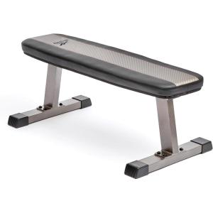 imageReebok Fitness Strength Training Bench with Wipeable Padding Nonslip Feet 330lb Weight Capacity Bench for Seated and Bridging ExercisesReebok Flat Weight Bench