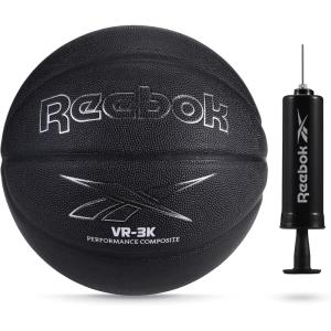 imageReebok Official Size Basketball Composite Leather AntiSlip Grip Consistent Shape Retention Includes Pump ampamp Needle VR3K Black Series