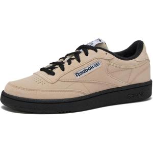 imageReebok UnisexAdult Club C 85 SneakerTapiocaBlackWhite