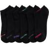 imageReebok Womens Athletic Socks  Performance Cushioned Low Cut Socks 6 PackAll Black
