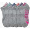 imageReebok Womens Athletic Socks  Performance Cushioned Low Cut Socks 6 PackAll Grey