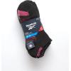 imageReebok Womens Athletic Socks  Performance Cushioned Low Cut Socks 6 PackBlack Multi