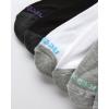 imageReebok Womens Athletic Socks  Performance Cushioned Low Cut Socks 6 PackBlackGreyPink Logo
