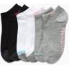 imageReebok Womens Athletic Socks  Performance Cushioned Low Cut Socks 6 PackBlackGreyPink Logo