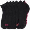 imageReebok Womens Comfort Cushioned Athletic Quarter Cut Socks 6 PackBlack Logo