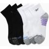 imageReebok Womens Comfort Cushioned Athletic Quarter Cut Socks 6 PackBlackWhite