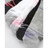 imageReebok Womens Comfort Cushioned Athletic Quarter Cut Socks 6 PackGreyWhiteBlack