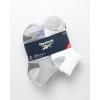 imageReebok Womens Comfort Cushioned Athletic Quarter Cut Socks 6 PackGreyWhiteBlack