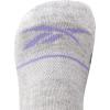 imageReebok Womens Comfort Cushioned Athletic Quarter Cut Socks 6 PackGreyWhiteBlack