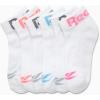 imageReebok Womens Comfort Cushioned Athletic Quarter Cut Socks 6 PackWhite Marl