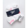 imageReebok Womens Comfort Cushioned Athletic Quarter Cut Socks 6 PackWhite Marl