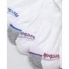 imageReebok Womens Comfort Cushioned Athletic Quarter Cut Socks 6 PackWhiteGrey