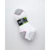 imageReebok Womens Comfort Cushioned Athletic Quarter Cut Socks 6 PackWhiteGrey