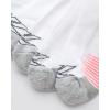 imageReebok Womens Comfort Cushioned Athletic Quarter Cut Socks 6 PackWhiteGrey Logo