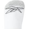 imageReebok Womens Comfort Cushioned Athletic Quarter Cut Socks 6 PackWhiteGrey Logo