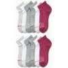 imageReebok Womens Quarter Crew Socks  12 Pack Performance Cushion Comfort Crew Socks  Athletic Socks for Women 410PinkGrey Assorted