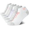imageReebok Womens Athletic Socks  Performance Cushioned Low Cut Socks 6 PackCool GreyWhite