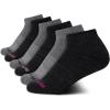 imageReebok Womens Comfort Cushioned Athletic Quarter Cut Socks 6 PackGrey