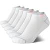 imageReebok Womens Low Cut Socks  6 Pack Performance Cushion Comfort No Show Socks  Breathable Athletic Socks for Women 410Bright WhitePink