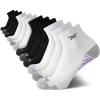 imageReebok Womens Quarter Crew Socks  12 Pack Performance Cushion Comfort Crew Socks  Athletic Socks for Women 410BlackWhite