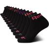 imageReebok Womens Quarter Socks  12 Pack Performance Arch Support Ankle Socks  Cushioned Athletic Socks for Women Size 410All Black
