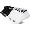 imageReebok Womens Quarter Socks  12 Pack Performance Arch Support Ankle Socks  Cushioned Athletic Socks for Women Size 410Black White