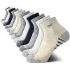 imageReebok Womens Quarter Socks  12 Pack Performance Arch Support Ankle Socks  Cushioned Athletic Socks for Women Size 410Navy Assorted