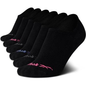 imageReebok Womens Athletic Socks  6 Pack No Show Liner SocksBlack