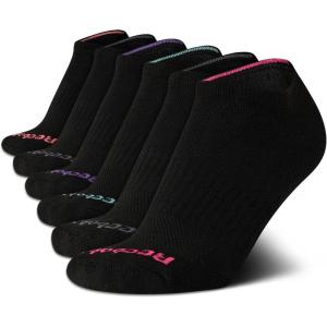 imageReebok Womens Athletic Socks  Performance Cushioned Low Cut Socks 6 PackAll Black