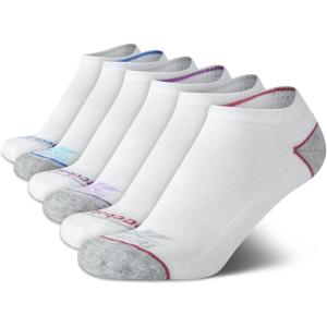 imageReebok Womens Athletic Socks  Performance Cushioned Low Cut Socks 6 PackClassic White
