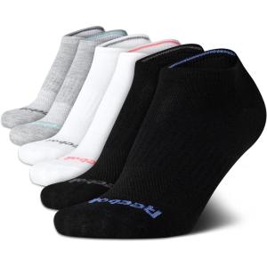 imageReebok Womens Athletic Socks  Performance Low Cut Socks 6 PackWhiteBlackGrey