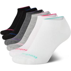 imageReebok Womens Athletic Socks  Performance Low Cut Socks 6 PackWhiteGreyBlack