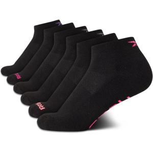 imageReebok Womens Comfort Cushioned Athletic Quarter Cut Socks 6 PackBlack Logo