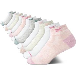 imageReebok Womens Quarter Socks  12 Pack Performance Arch Support Ankle Socks  Cushioned Athletic Socks for Women Size 410Pink Multi