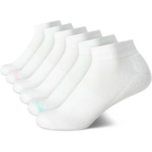 imageReebok Womens Quarter Socks  6 Pack Stretch Performance Arch Support Socks  Soft Cushioned Athletic Socks for Women 410White All