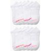 imageReebok Womens No Show Athletic Breathable Low Cut Cushioned Socks 12 Pack Size 410 Black StripeAll White