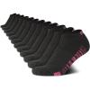 imageReebok Womens No Show Athletic Breathable Low Cut Cushioned Socks 12 Pack Size 410 Black StripeBlack Multi