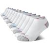 imageReebok Womens No Show Athletic Breathable Low Cut Cushioned Socks 12 Pack Size 410 Black StripeClassic White
