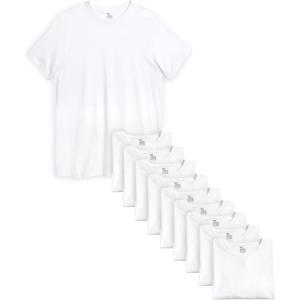 imageReebok Mens Undershirts  10 Pack Soft Breathable Crew Neck Mens TShirts  Lightweight White Cotton Shirts for Men SXLWhite